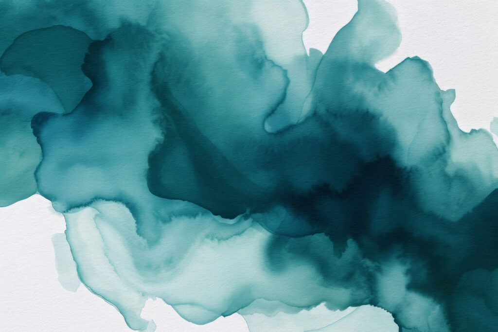Un acquerello blu e verde Un acquerello blu e verde