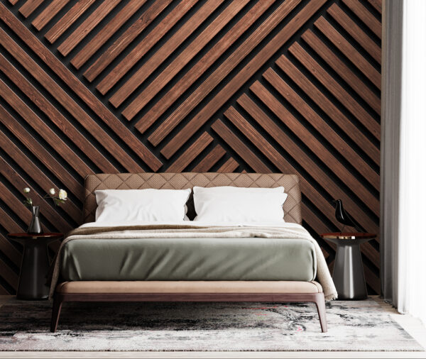 Una boiserie con linee nere Una boiserie con linee nere