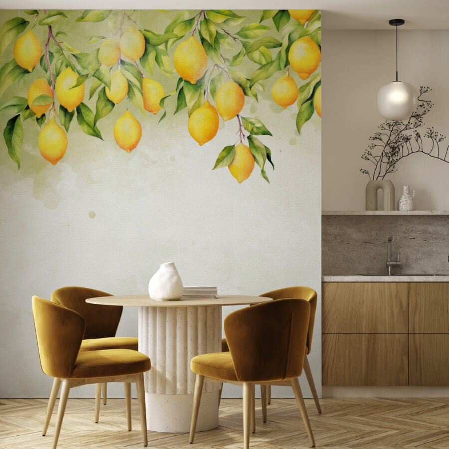 Un gruppo di limoni su un albero Un gruppo di limoni su un albero
