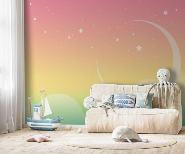 Una luna e delle stelle nel cielo Una luna e delle stelle nel cielo