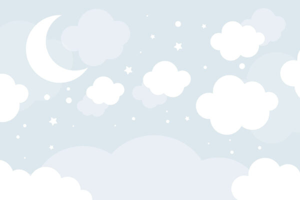 Una luna e delle nuvole in cielo Una luna e delle nuvole in cielo