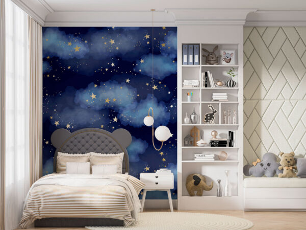 Un cielo blu con nuvole e stelle Un cielo blu con nuvole e stelle
