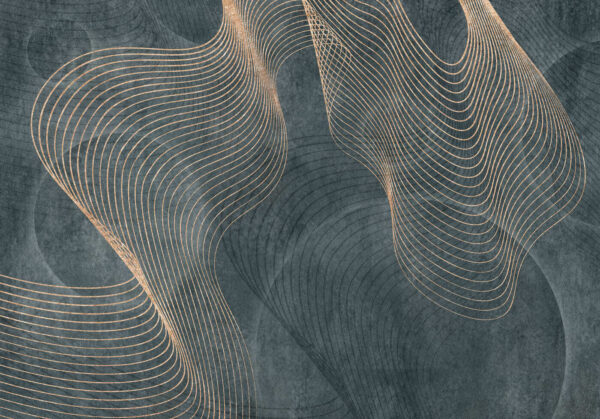 Fluid lines on a textured canvas