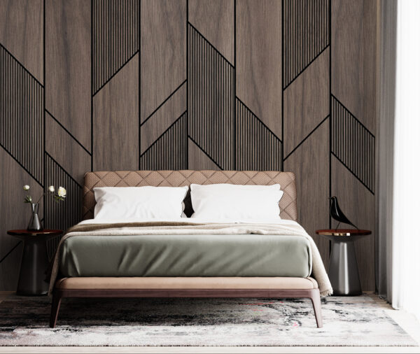 Una boiserie con linee nere Una boiserie con linee nere