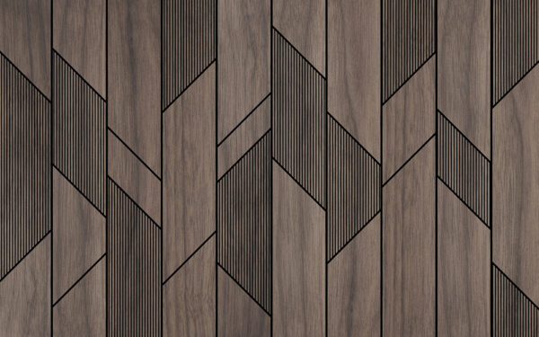 Una boiserie con linee nere Una boiserie con linee nere
