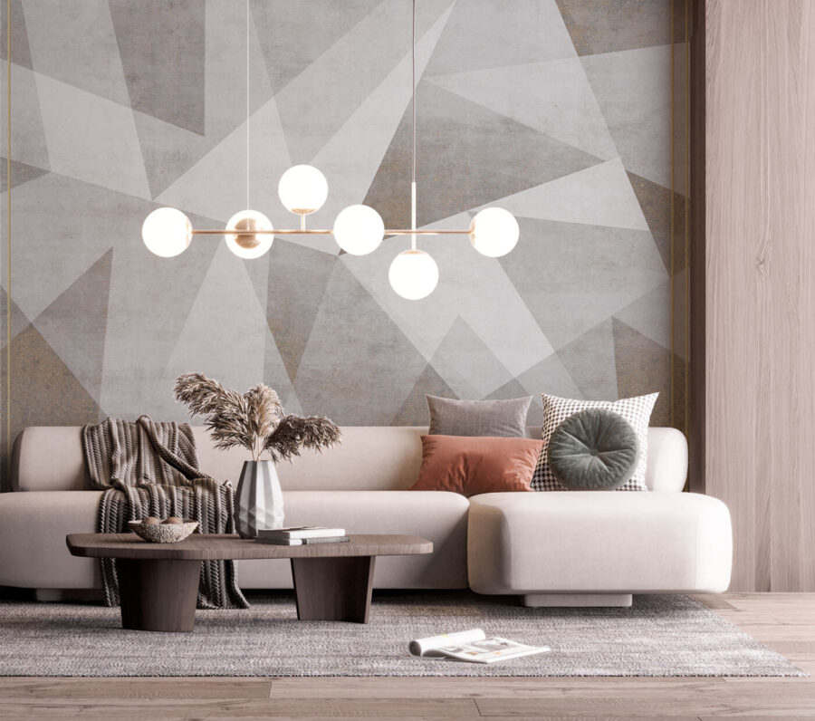 Uno sfondo grigio e bianco con triangoli Uno sfondo grigio e bianco con triangoli