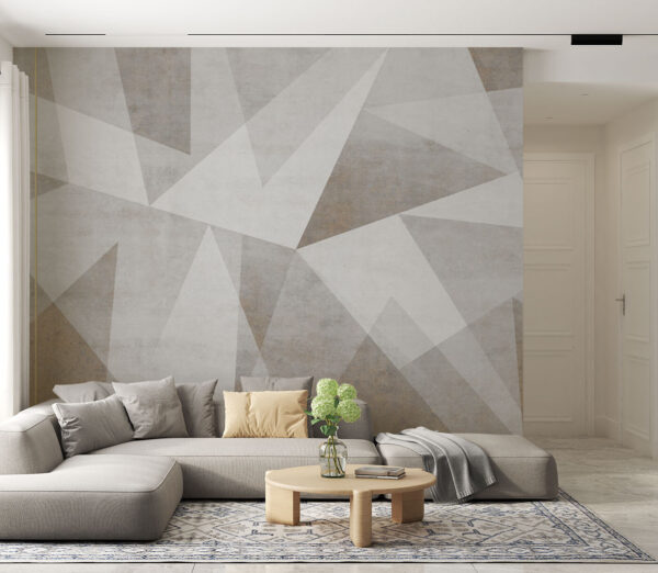 Uno sfondo grigio e bianco con triangoli Uno sfondo grigio e bianco con triangoli