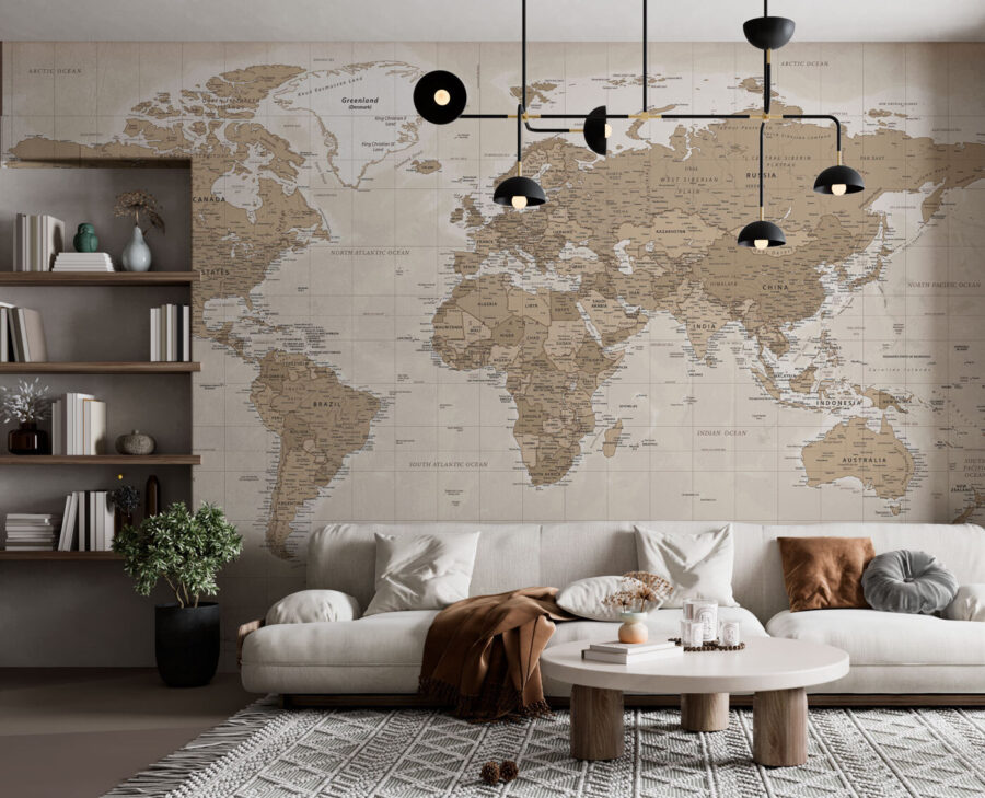 Carta da parati Una mappa del mondo