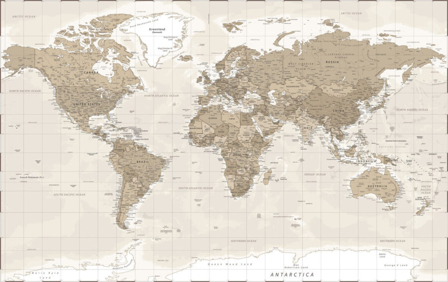 Carta da parati Una mappa del mondo - immagine 5