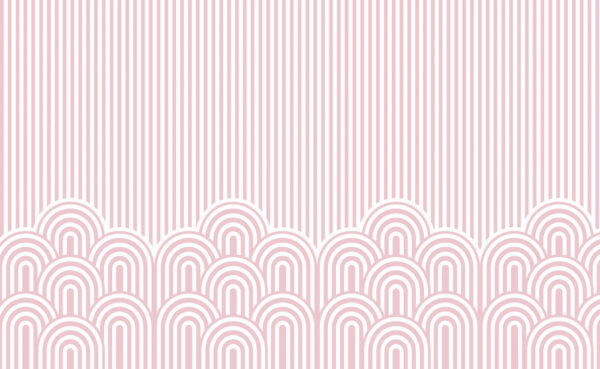 Carta da parati a righe bianche e rosa Carta da parati a righe bianche e rosa