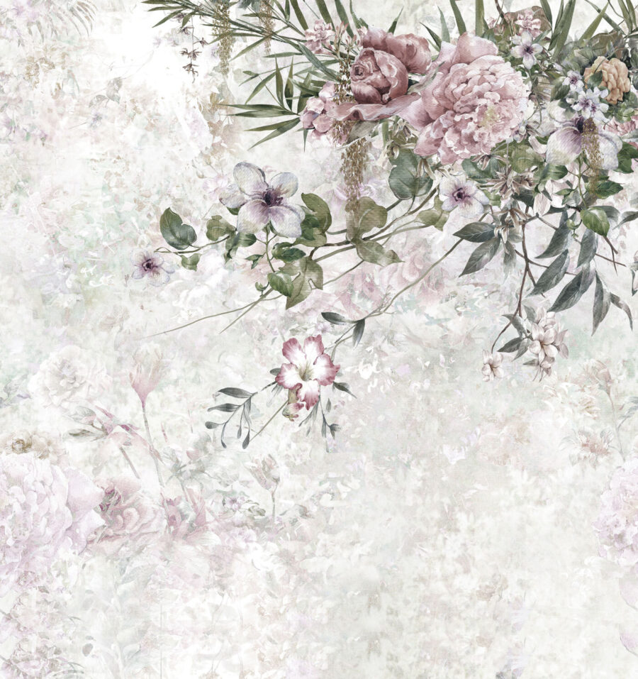 Pittura di fiori su sfondo bianco Pittura di fiori su sfondo bianco