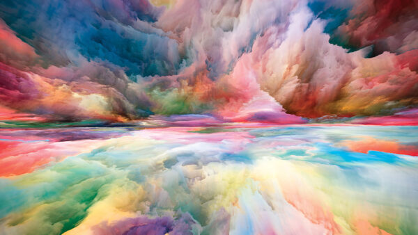 Nuvole colorate nel cielo Nuvole colorate nel cielo