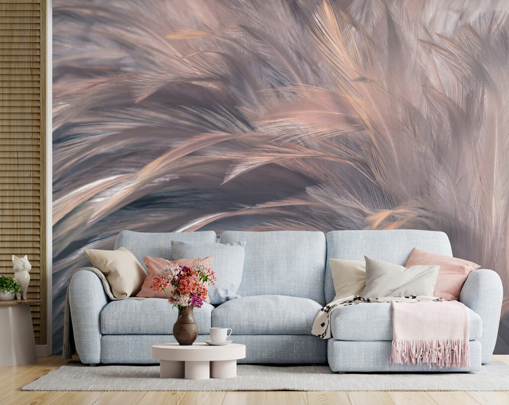 Soft and delicate feather textures