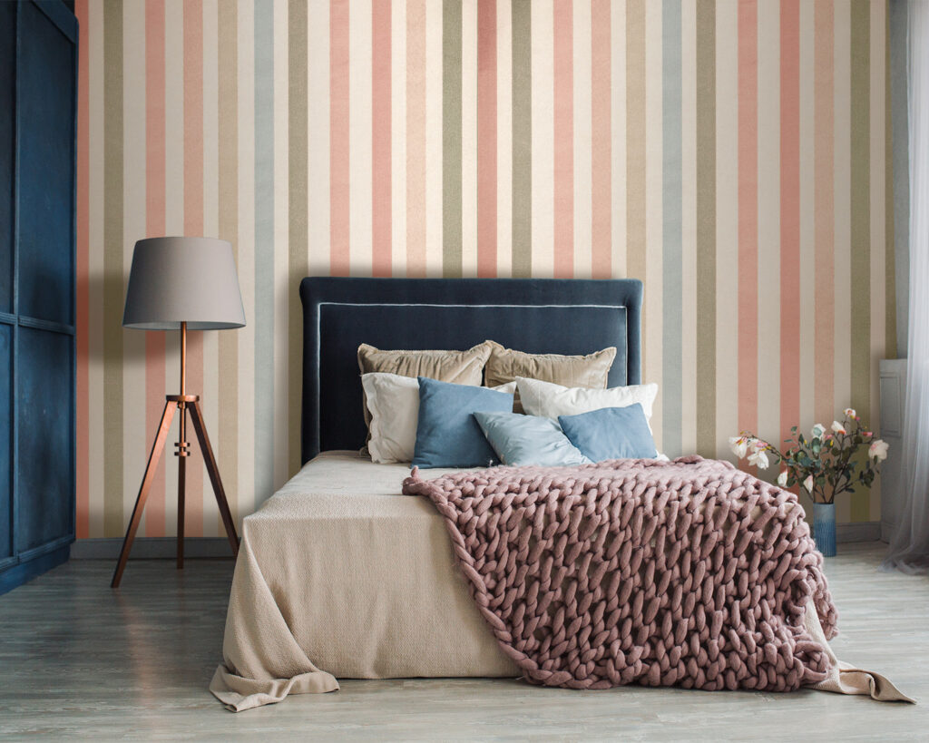 Soft pastel striped pattern design