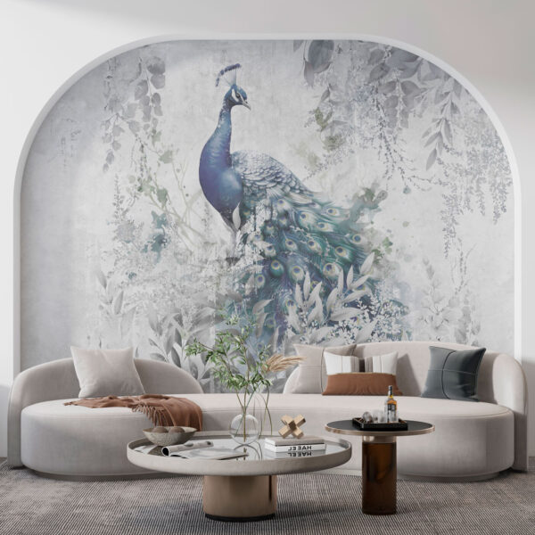 Pavone con piume su sfondo bianco u96727pig1 600x600 - Pavone con piume su sfondo bianco