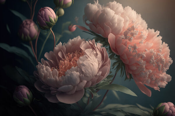Delicate peonie dai colori tenui. Delicate peonie dai colori tenui.