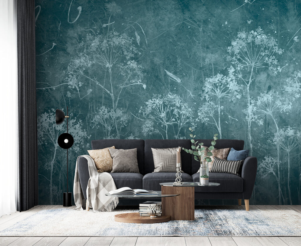 Artistic floral design on textured background