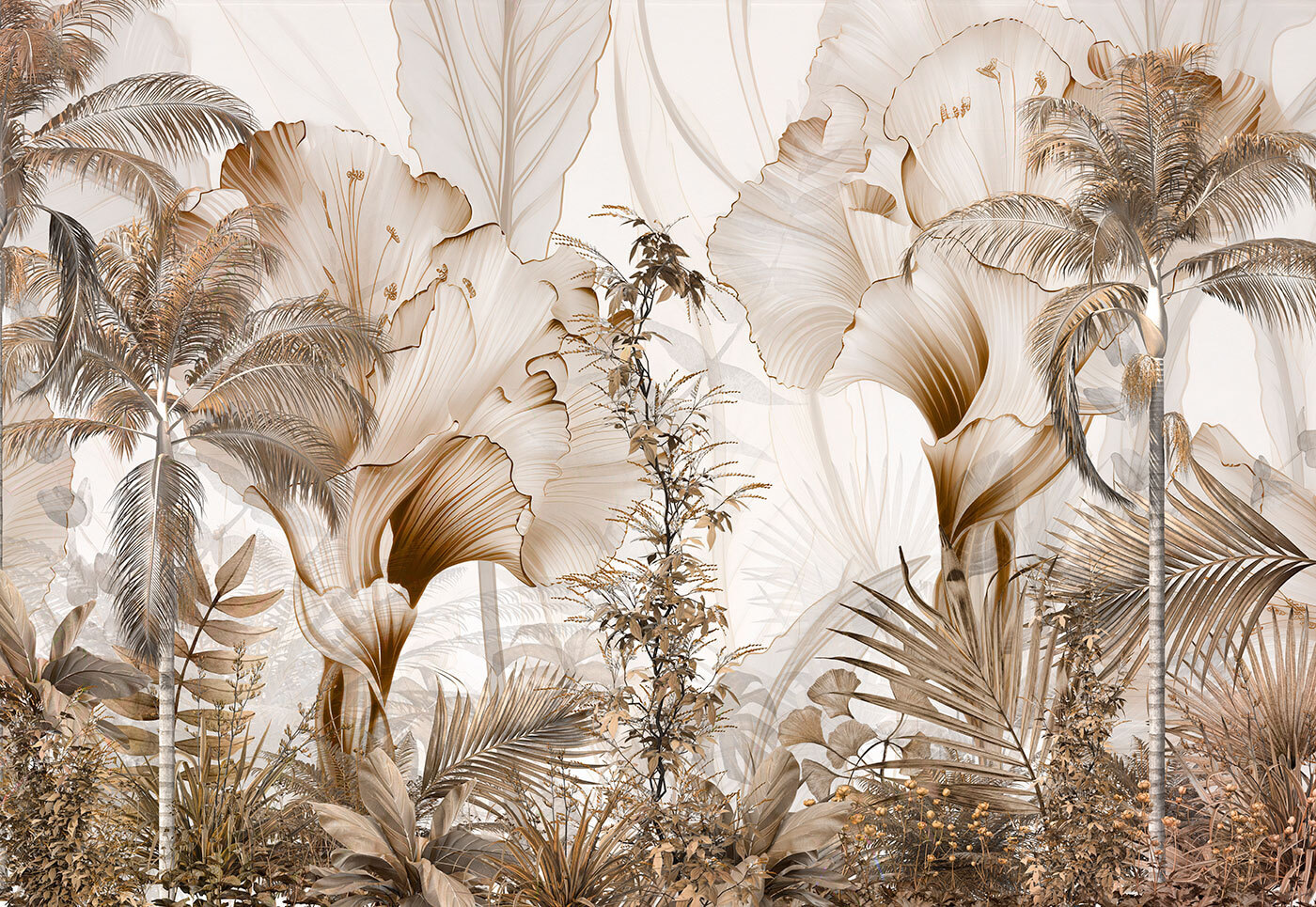 Wallpaper with flowers and plants Wallpaper with flowers and plants