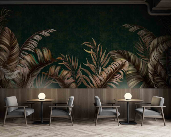Foglie tropicali su un ricco sfondo. Foglie tropicali su un ricco sfondo.