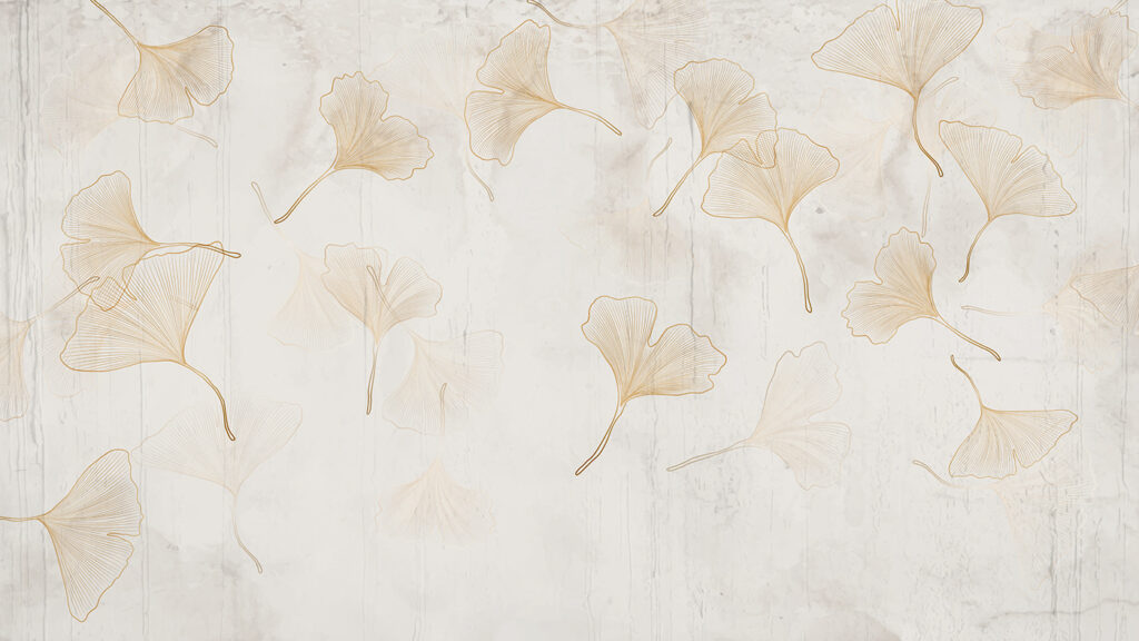 Delicate foglie di ginkgo su uno sfondo sereno. Delicate foglie di ginkgo su uno sfondo sereno.