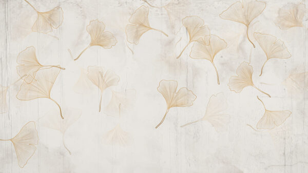 Delicate foglie di ginkgo su uno sfondo sereno. Delicate foglie di ginkgo su uno sfondo sereno.