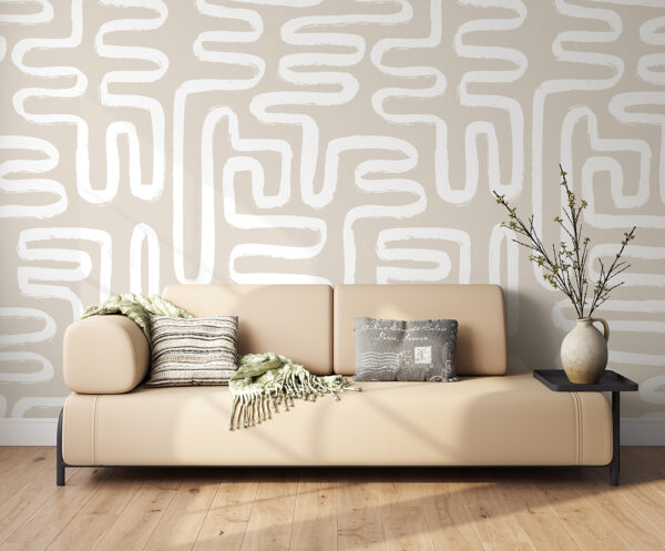 Linee bianche su sfondo beige Linee bianche su sfondo beige