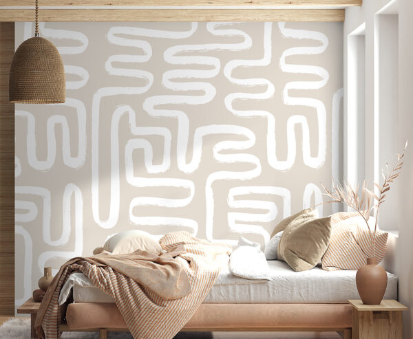 Linee bianche su sfondo beige Linee bianche su sfondo beige