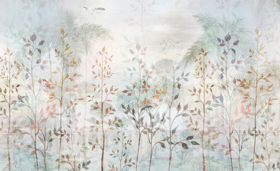 Carta da parati Pittura di alberi e piante - immagine 8