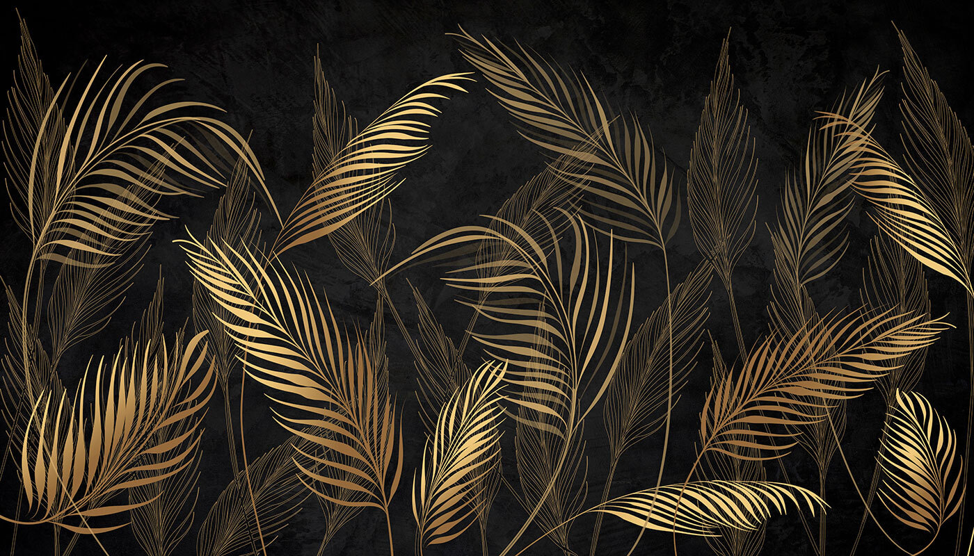 Elegant Leaves against Dark Background Elegant Leaves against Dark Background