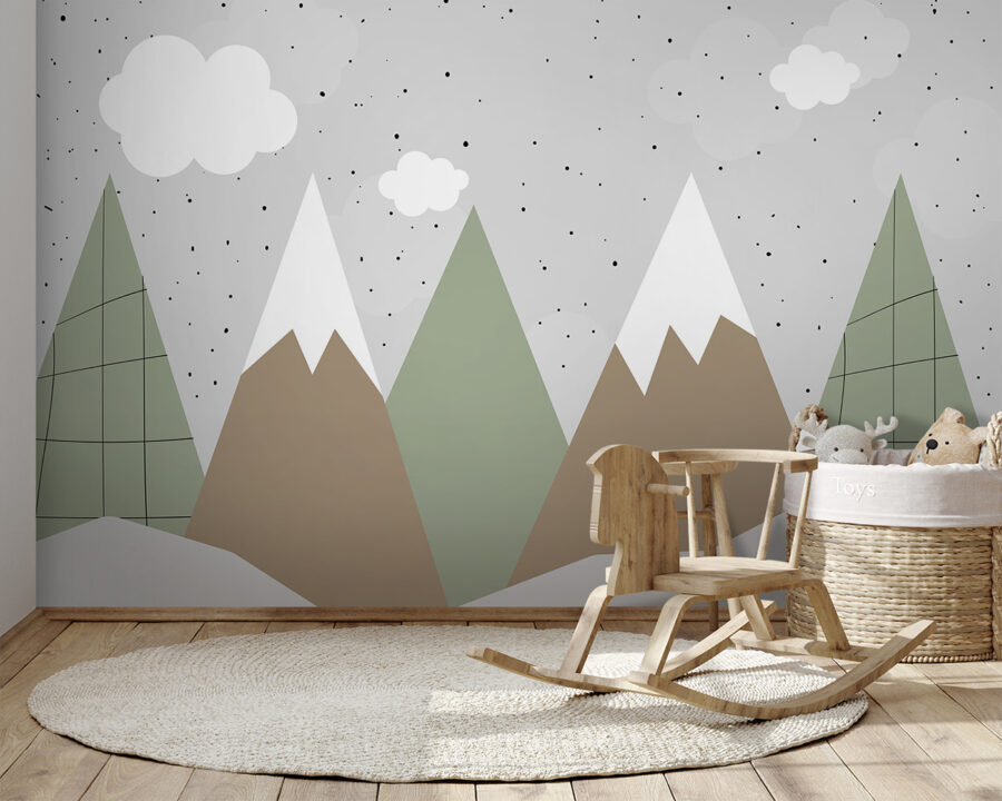 Disegno di montagne e alberi Disegno di montagne e alberi