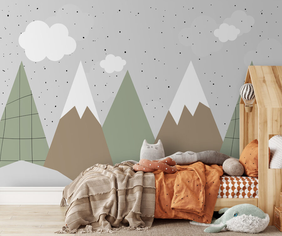 Disegno di montagne e alberi Disegno di montagne e alberi