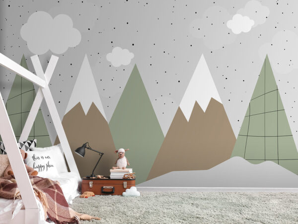 Disegno di montagne e alberi Disegno di montagne e alberi