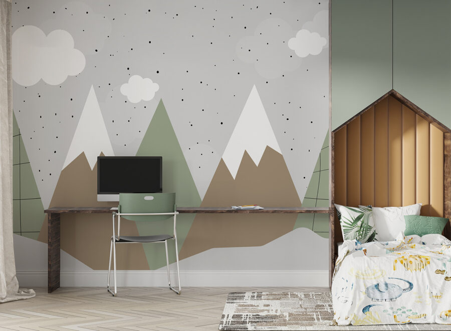 Disegno di montagne e alberi Disegno di montagne e alberi