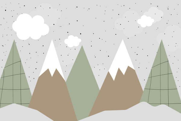Disegno di montagne e alberi Disegno di montagne e alberi