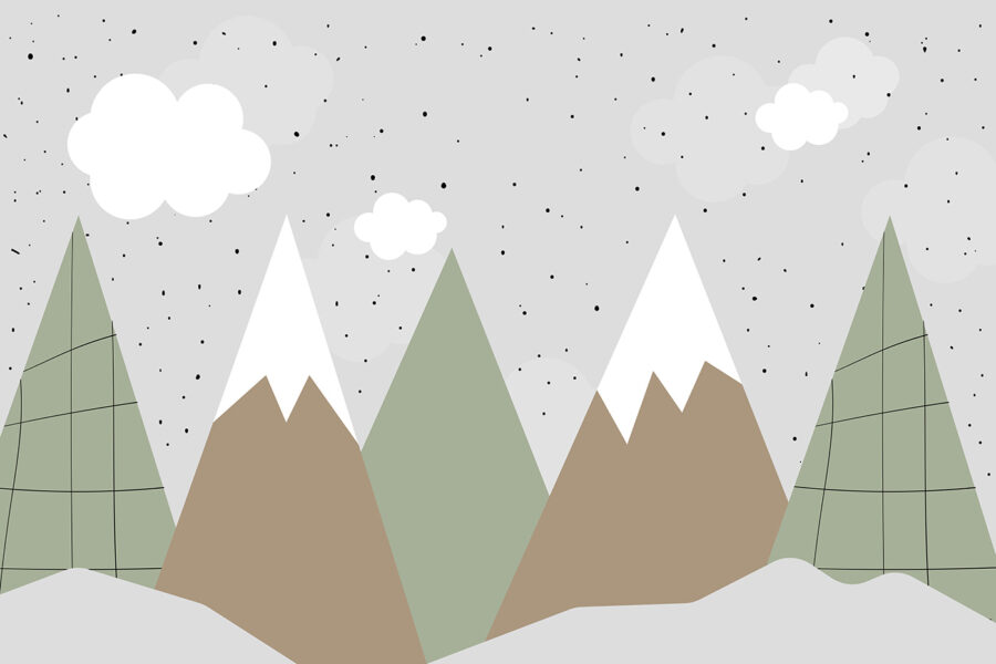 Disegno di montagne e alberi Disegno di montagne e alberi