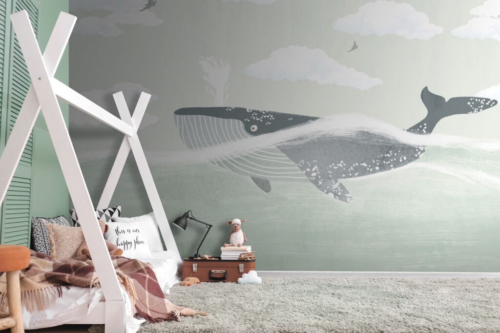 Whale swimming in the water