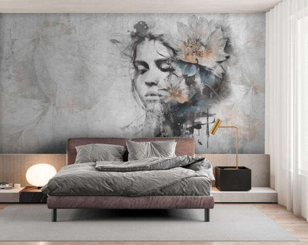 Volto di donna con fiori Volto di donna con fiori