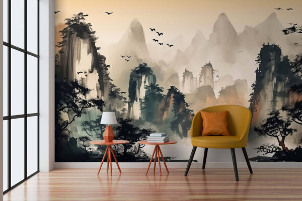 Pittura di montagne e alberi Pittura di montagne e alberi