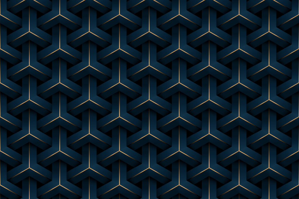Motivo geometrico strutturato in tonalità scure Motivo geometrico strutturato in tonalità scure