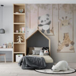 Carta da parati Gruppo di animali su altalene