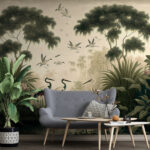 Carta da parati Uccelli in un fiume