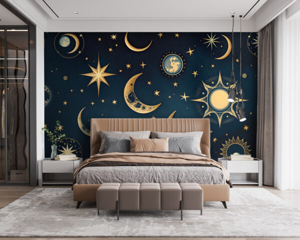 Luna e stelle nel cielo Luna e stelle nel cielo