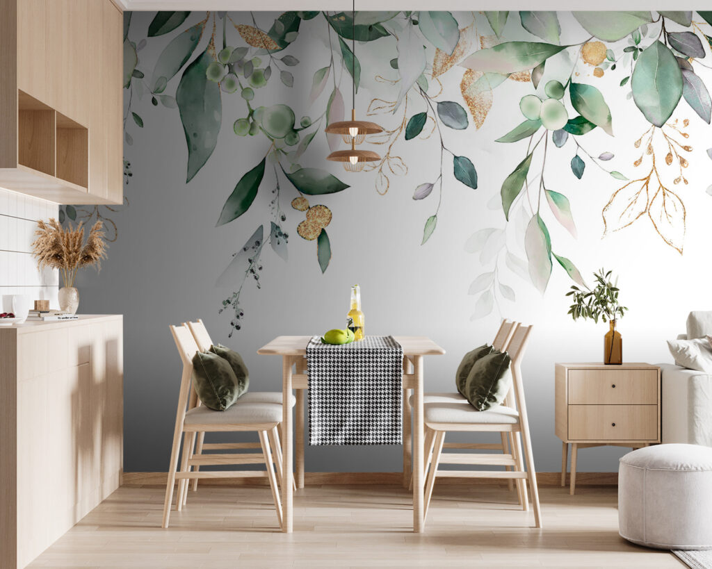 Delicate leaves and soft botanical elements Delicate leaves and soft botanical elements