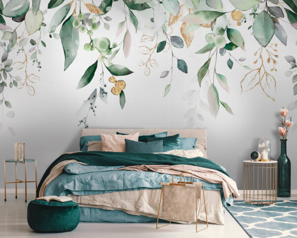 Delicate leaves and soft botanical elements Delicate leaves and soft botanical elements