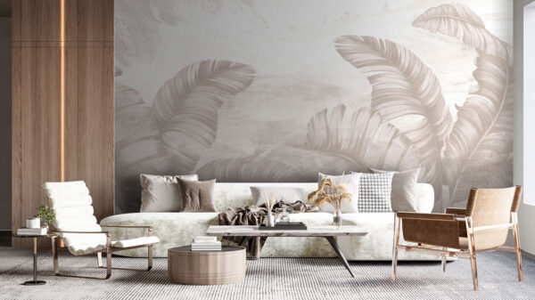 Carta da parati Carta da parati L'eleganza della natura in toni tenui (COD: u95424)