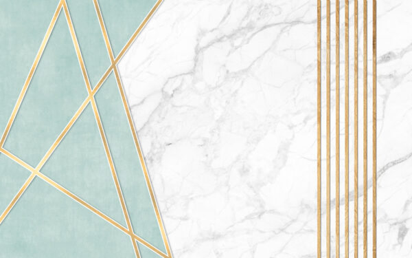 Elegante design in marmo e menta Elegante design in marmo e menta