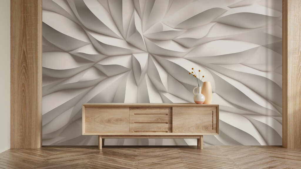 White textured surface with wavy lines