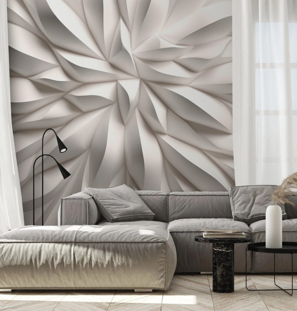 White textured surface with wavy lines