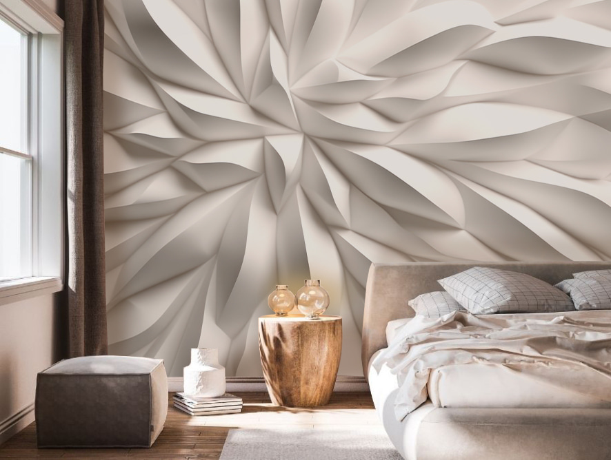 White textured surface with wavy lines