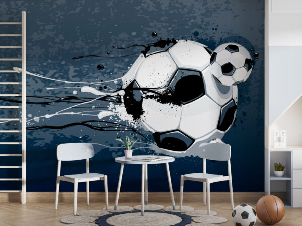 Pallone da calcio con schizzi di vernice Pallone da calcio con schizzi di vernice